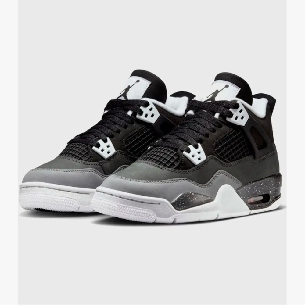 Jordan 4 Retro Black Grey White Sneakers